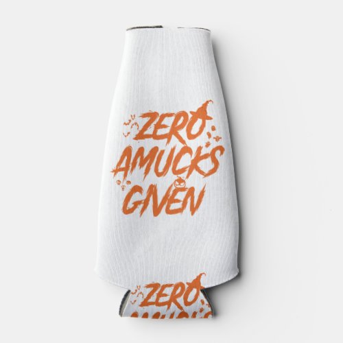 Zero Amucks Given spooky Halloween Essential Bottle Cooler