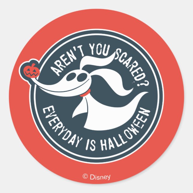 Zero | Aren't You Scared? Classic Round Sticker (Front)