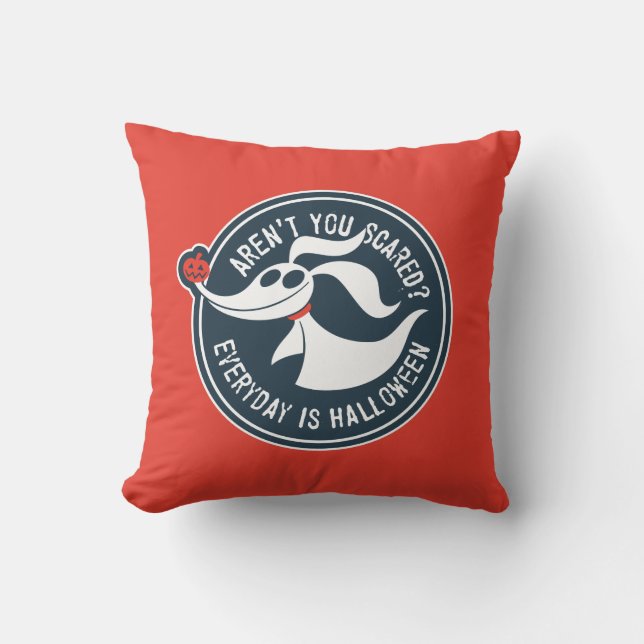 Zero | Aren't You Scared? Throw Pillow (Front)