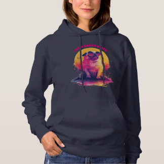 Zero Barks Given | Funny Retro Pug Women Hoodie