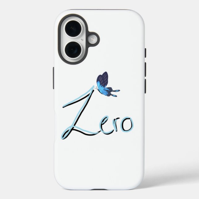 ZERO Blue Butterfly Black & Blue Gradient iPhone Case-Mate iPhone Case (Back)