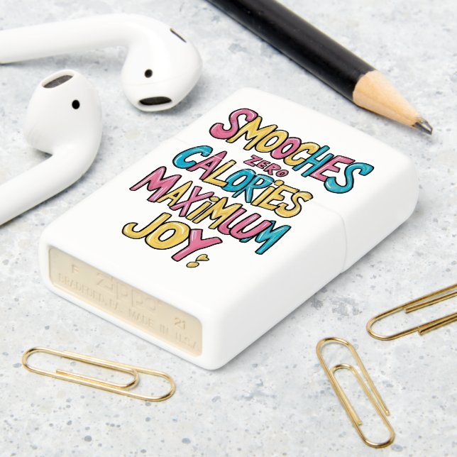  Zero Calories And Maximum Joy Zippo Lighter (On Table 2)