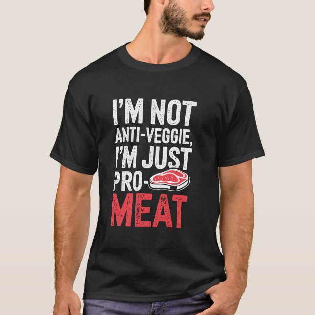 Zero Carb All Meat Diet Funny BBQ T-Shirt (Front)