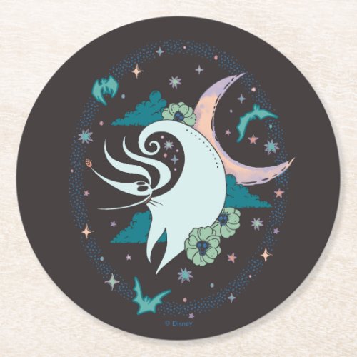 Zero Celestial Tarot Graphic Round Paper Coaster