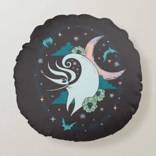 Zero Celestial Tarot Graphic Round Pillow