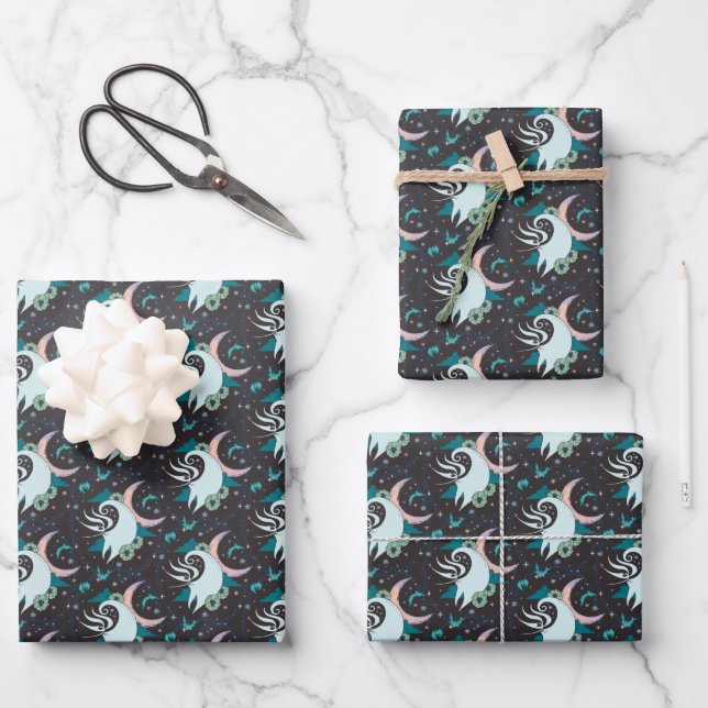 Zero Celestial Tarot Graphic Wrapping Paper Sheets (Front)