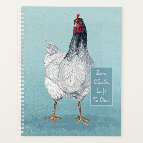 Zero Clucks Chicken on Blue Planner