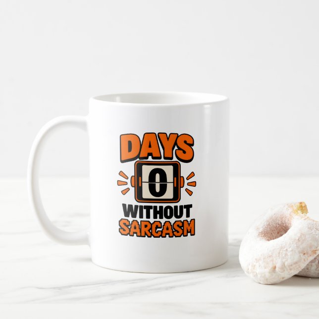 Zero Day Sarcasm Meter Scoreboard Coffee Mug (With Donut)