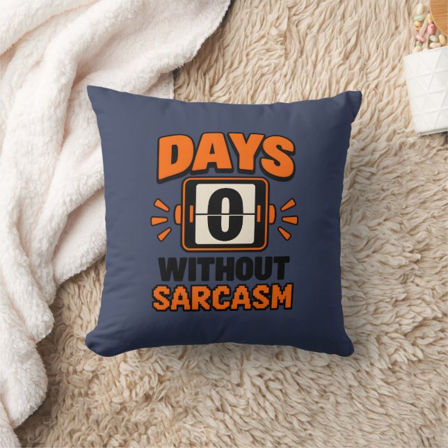 Zero Day Sarcasm Meter Scoreboard Throw Pillow (Blanket)