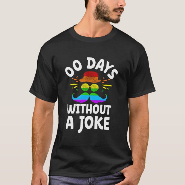 Zero Days Without A Dad Joke Fathers Day Sayings P T-Shirt (Front)