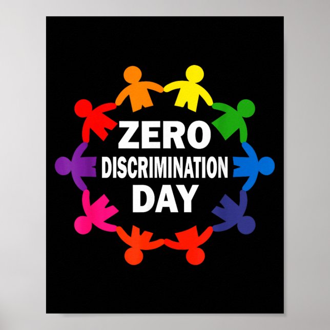 Zero discrimination day - equality inclusion human poster (Front)