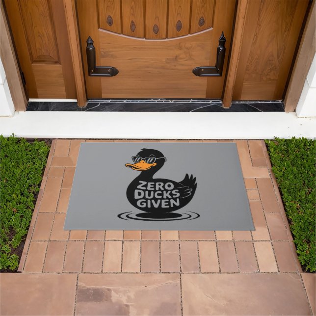 Zero Ducks Given - Funny Cool Duck Design  Doormat (Outdoor)