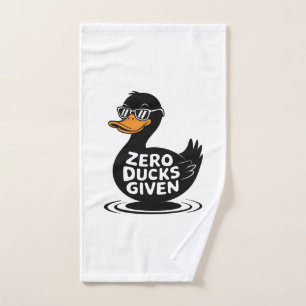 Zero Ducks Given - Funny Cool Duck Design Hand Towel