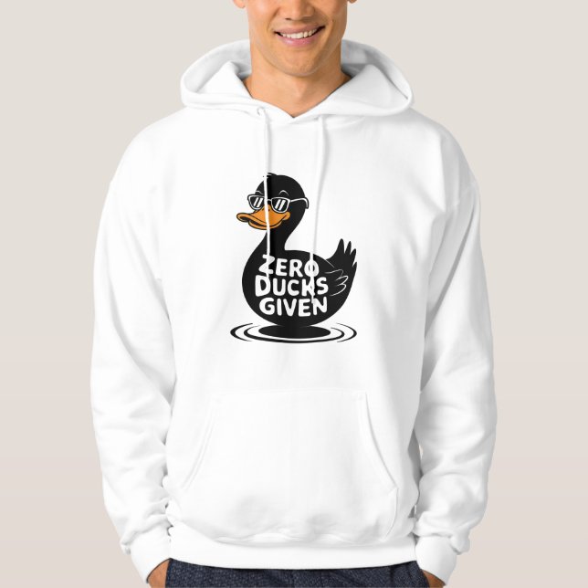 Zero Ducks Given - Funny Cool Duck Design  Hoodie (Front)