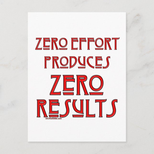 Zero Effort... Postcard (Front)