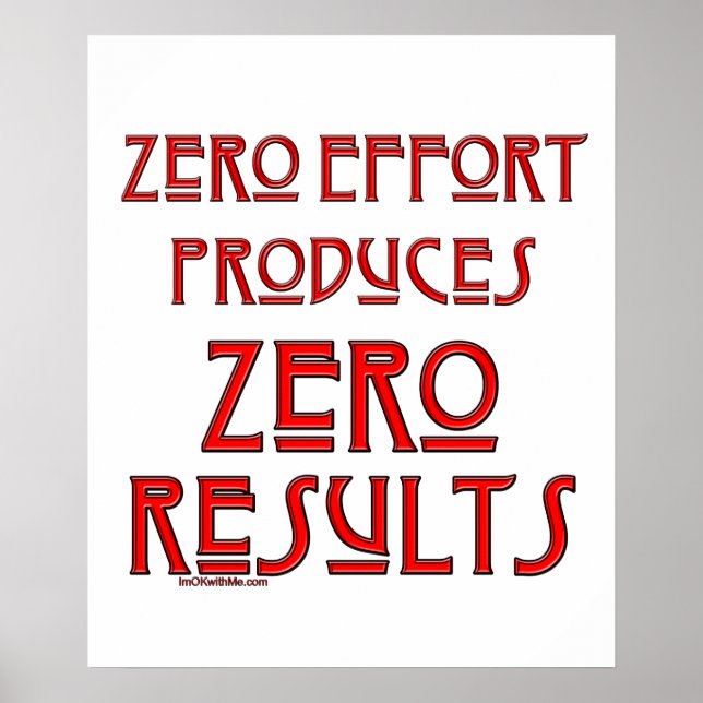 Zero Effort... Poster (Front)