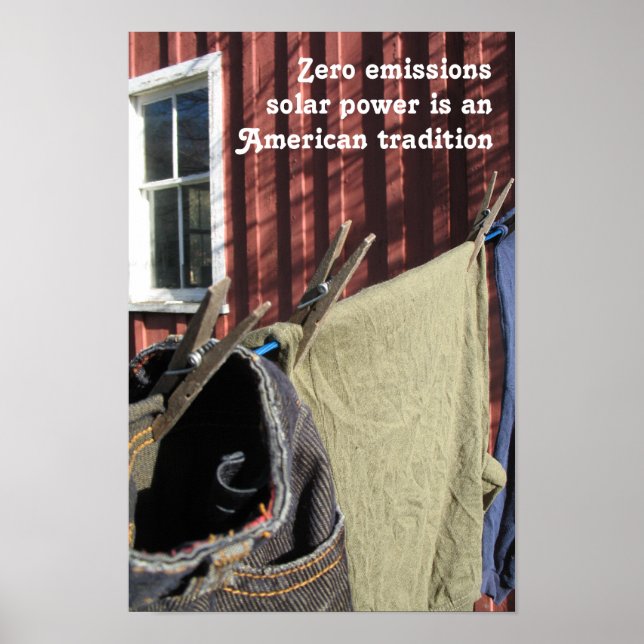 Zero Emissions Are An American Tradition Poster (Front)