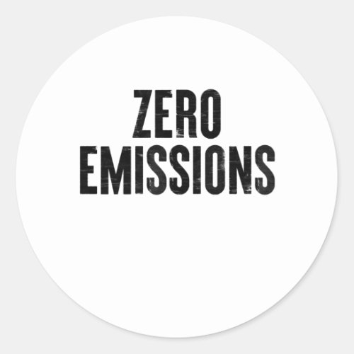 Zero Emissions Electric Vehicle EV Gift Classic Round Sticker