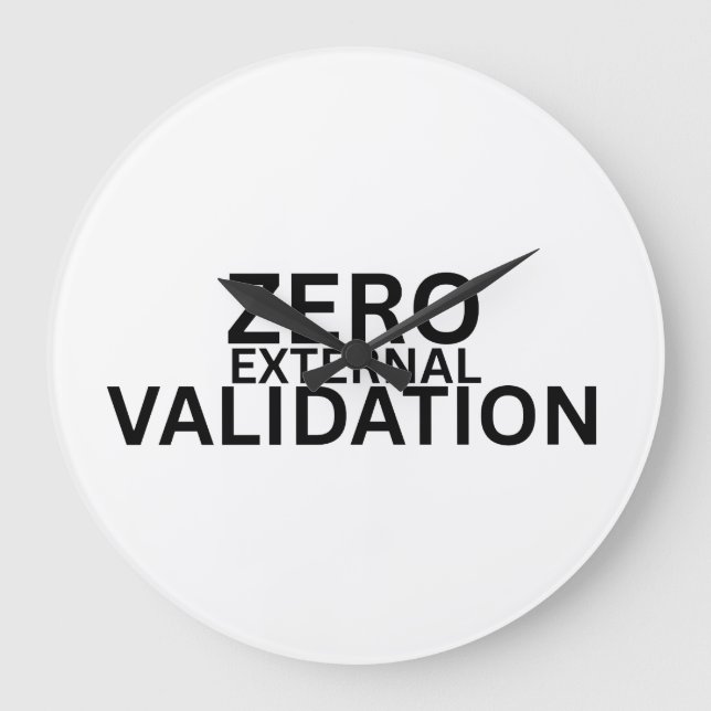Zero External Validation Modern Acrylic Clock (Front)