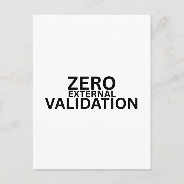 Zero External Validation Professional Postcard (Front)