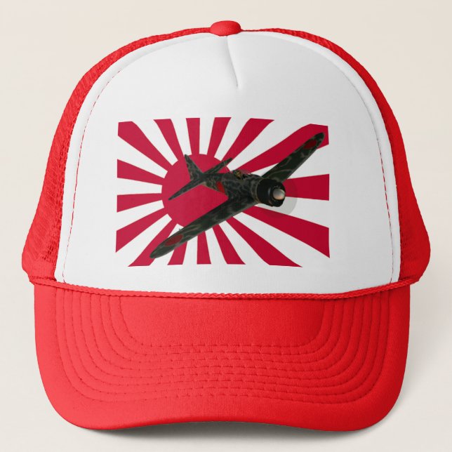 Zero Fighter Aircraft Trucker Hat (Front)
