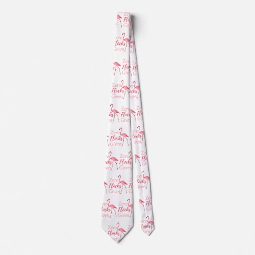 Zero Flocks Given Funny Flamingo Neck Tie