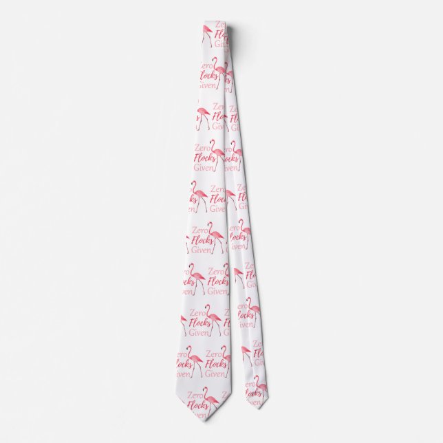 Zero Flocks Given Funny Flamingo Neck Tie (Front)