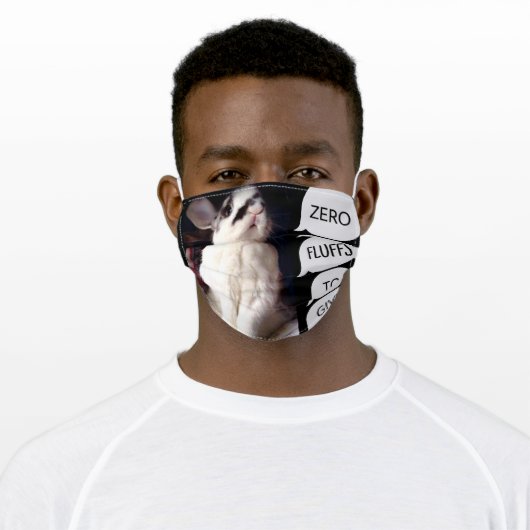 Zero Fluffs Bunny Rabbit Adult Cloth Face Mask (Worn)