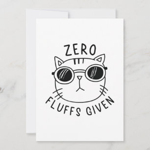 Zero Fluffs Given Thank You Card