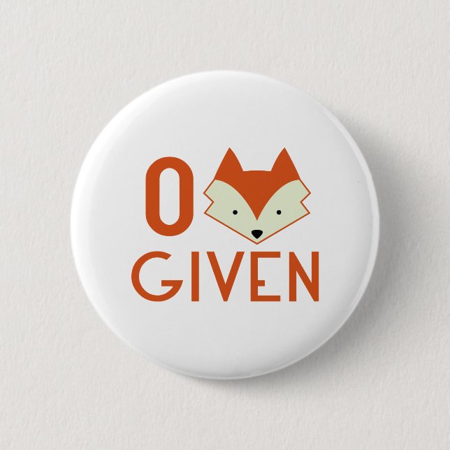 Zero Fox Given Button (Front)