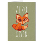 Zero Fox Given Cards (Front)