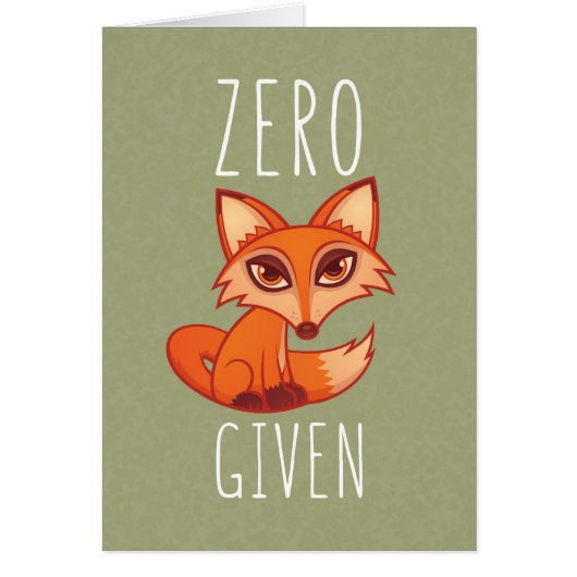 Zero Fox Given Cards (Front)