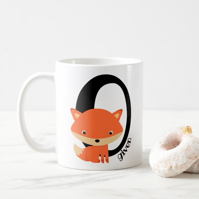 Zero Fox Given - cute sarcastic red fox Coffee Mug (With Donut)