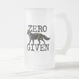 Zero (Fox) Given Frosted Glass Beer Mug
