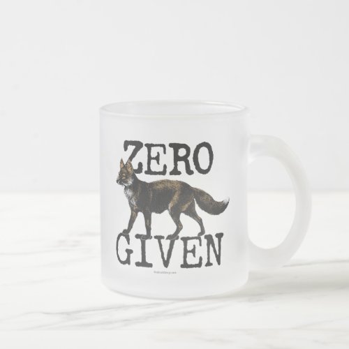 Zero Fox Given Frosted Glass Coffee Mug