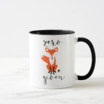 Zero Fox Given Funny Pun Mug<br><div class="desc">Modern and unique mug featuring modern calligraphy and fox illustration. This mug will be perfect as a gift.</div>
