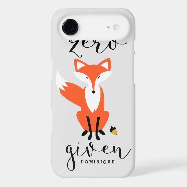 Zero Fox Given Funny Pun Personalized Case-Mate iPhone Case (Back)