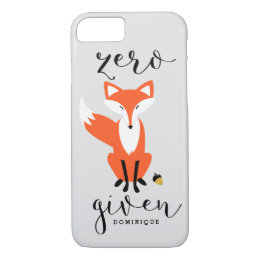 Zero Fox Given Funny Pun Personalized iPhone 8/7 Case