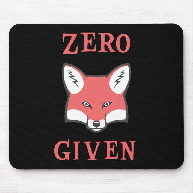 Zero (Fox) Given Mouse Pad (Front)