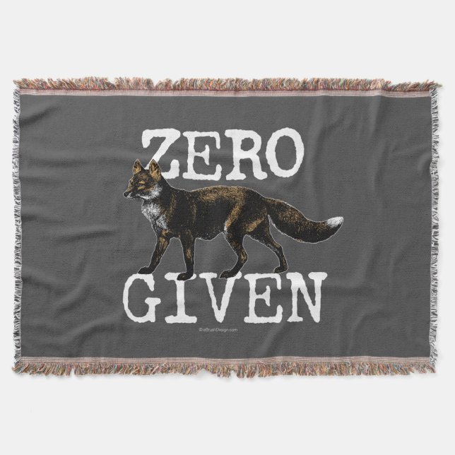 Zero (Fox) Given Throw Blanket (Front)
