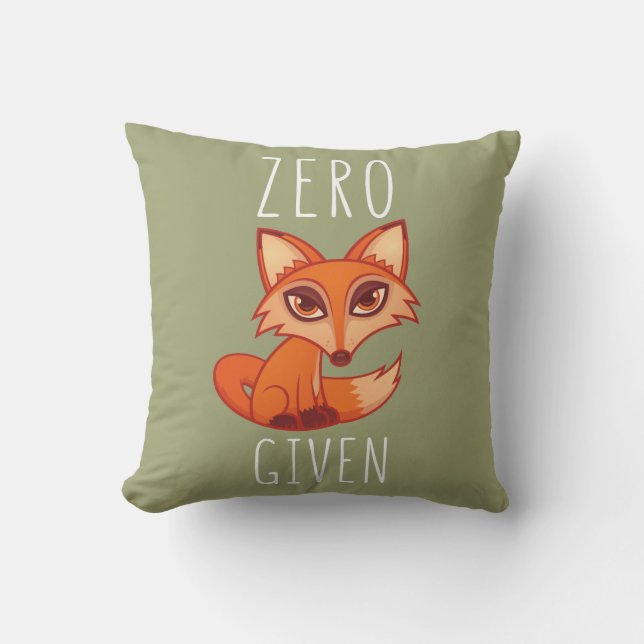 Zero Fox Given Throw Pillow (Front)