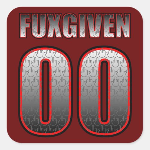 Zero Fuxgiven Square Sticker