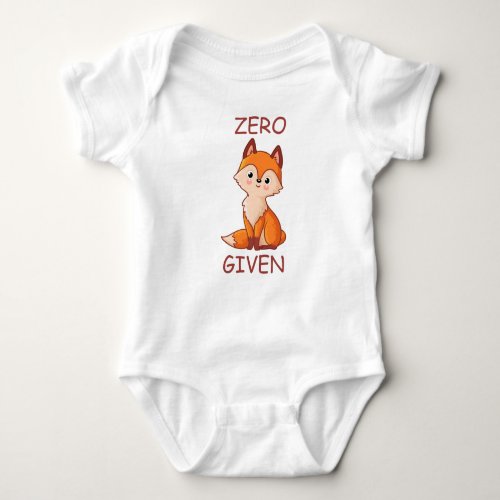 Zero Given Fox Baby Bodysuit