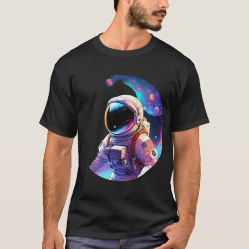 Zero Gravity Expedition Astronauts in Space Capsu T_Shirt