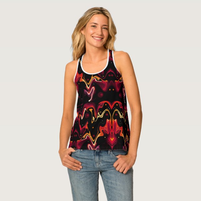 Zero Gravity Original Abstract Artwork on a Tank Top (Front Full)