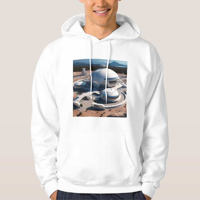 Zero Gravity Technology Print Art Hoodie (Front)