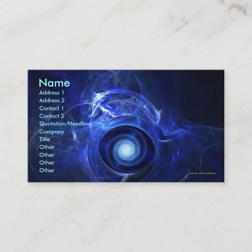 Zero Gravity Turbine Business Card Template