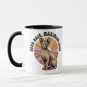 Zero Hair Maximum Love Sphynx Art Mug