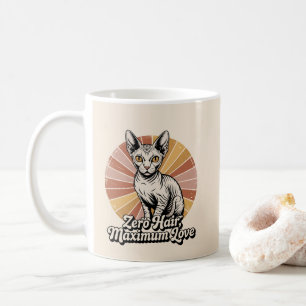 Zero Hair Maximum Love Sphynx Retro Coffee Mug