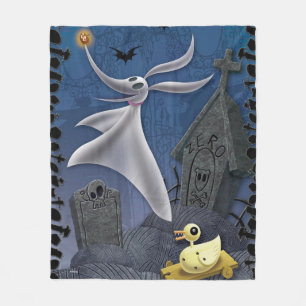 Zero Haunting the Cemetery Fleece Blanket